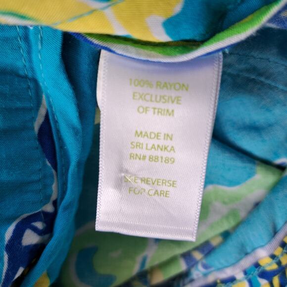 LILLY PULITZER Pippa Palazzo Beach Pant Sound the Horn Turquoise Seashell - Picture 8 of 9